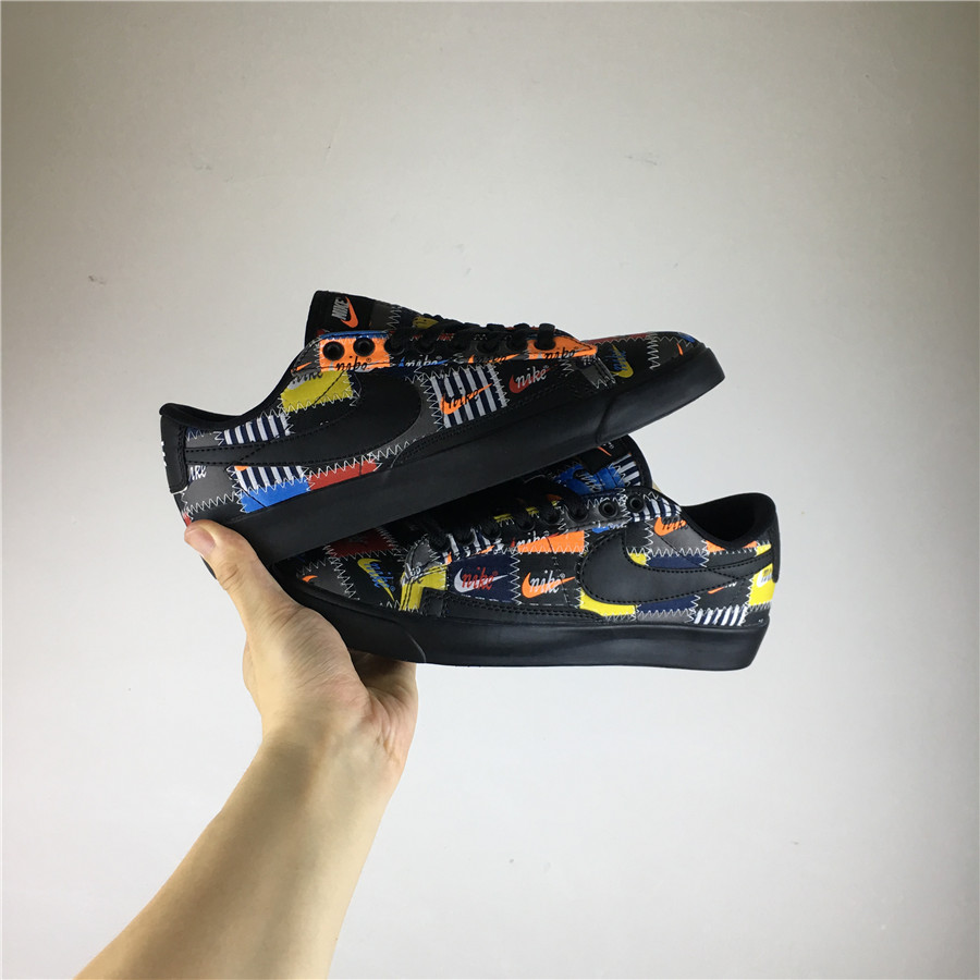 2019 Men Nike Blazer Low Prm Black Colorful Shoes